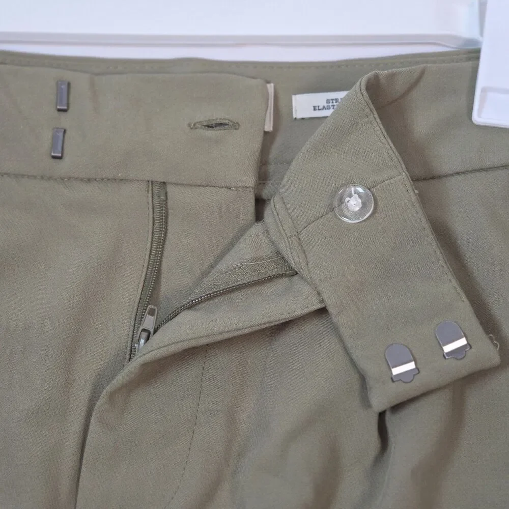 Women's High-Rise Tailored Shorts - A New Day- Olive Green Women's SIze 4 NEW